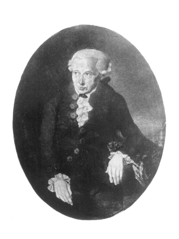 Immanuel Kant (1724–1804) in einer zeitgenössischen Darstellung unbekannter Urheberschaft.