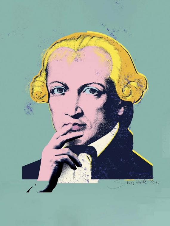 Immanuel Kant (1724–1804), moderne Darstellung (2015).