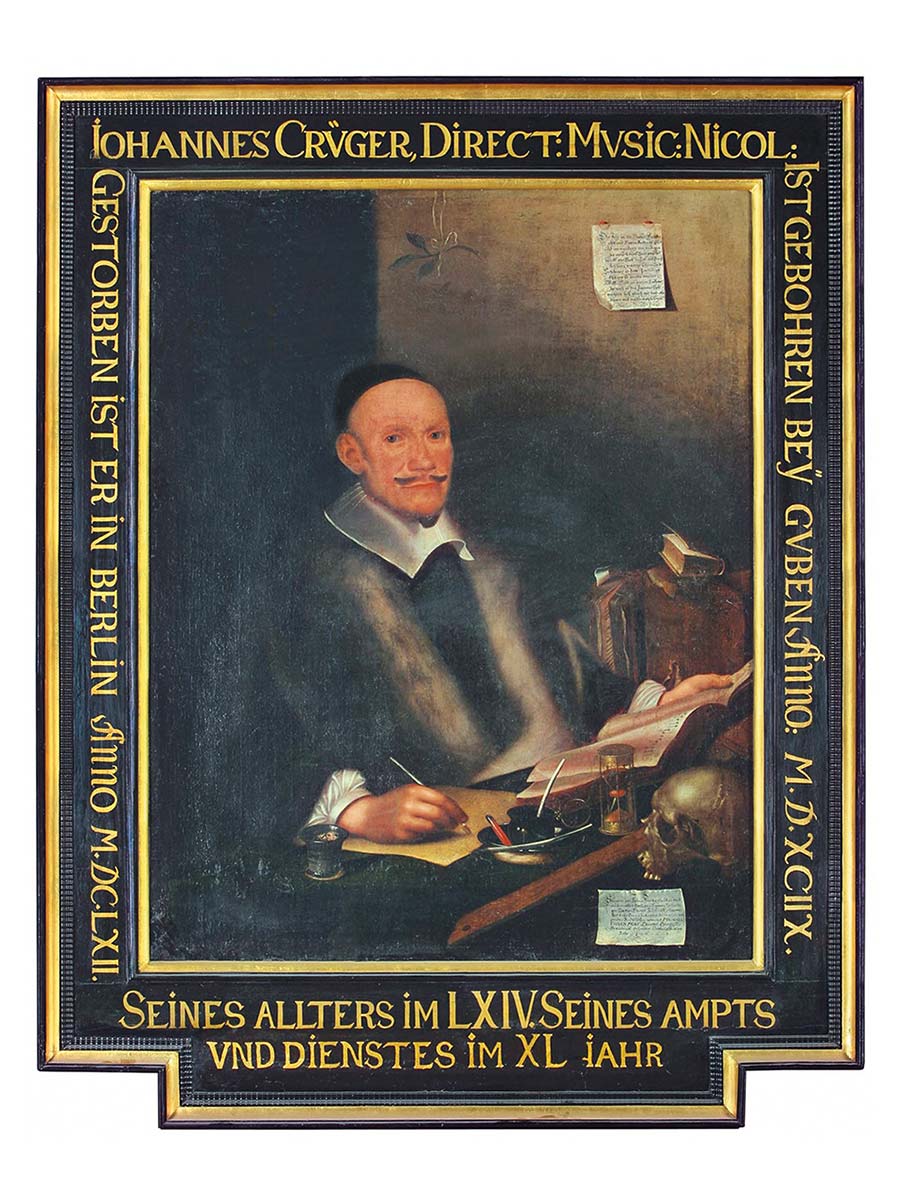 Der Berliner Kantor, Komponist und Gesangbuchschöpfer Johann Crüger (1598 – 1662). Gemälde von Michael Conrad Hirt aus dem Jahr 1663.