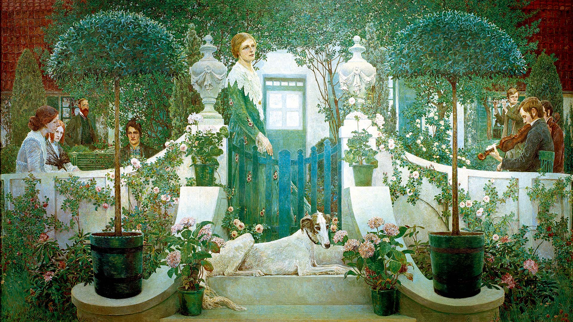 Sein wohl berühmtestes Bild: „Sommerabend“ (1905), Heinrich Vogeler (1872 – 1942).