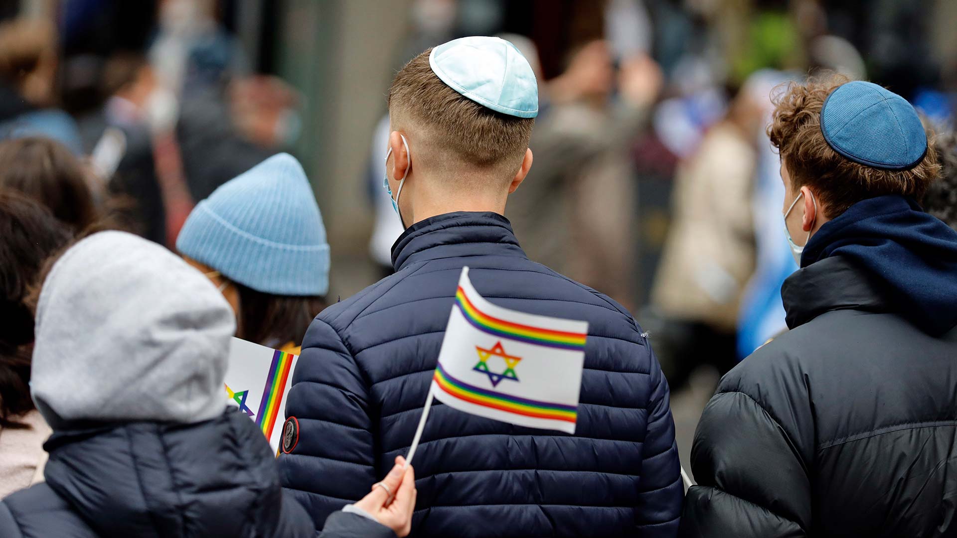 Die Stimmen aus der jüdischen Gemeinschaft fehlen in dem Papier: proisraelische Demonstration 2021 in Köln.