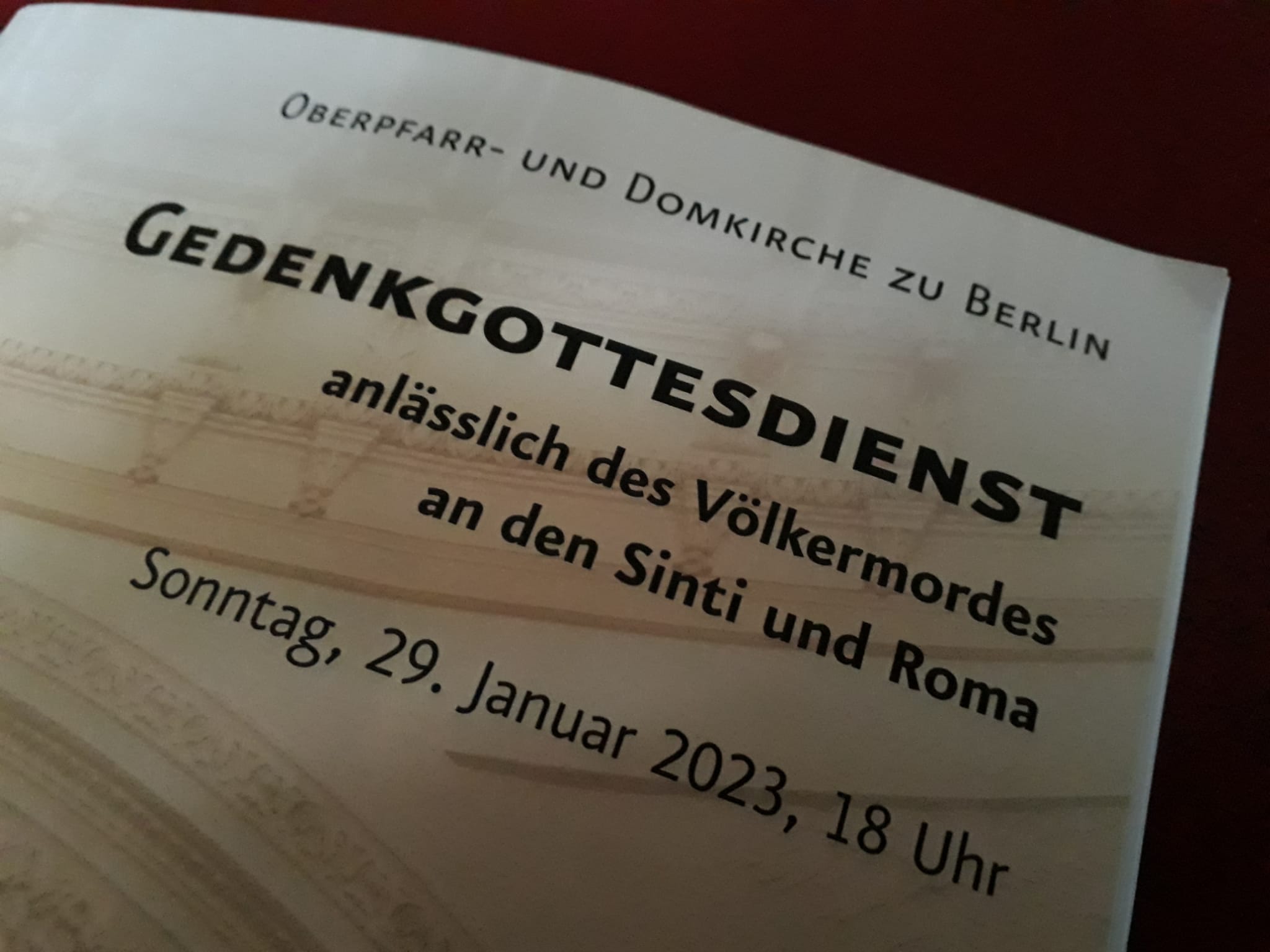 Programm Gedenkfeier der EKD im Berliner Dom