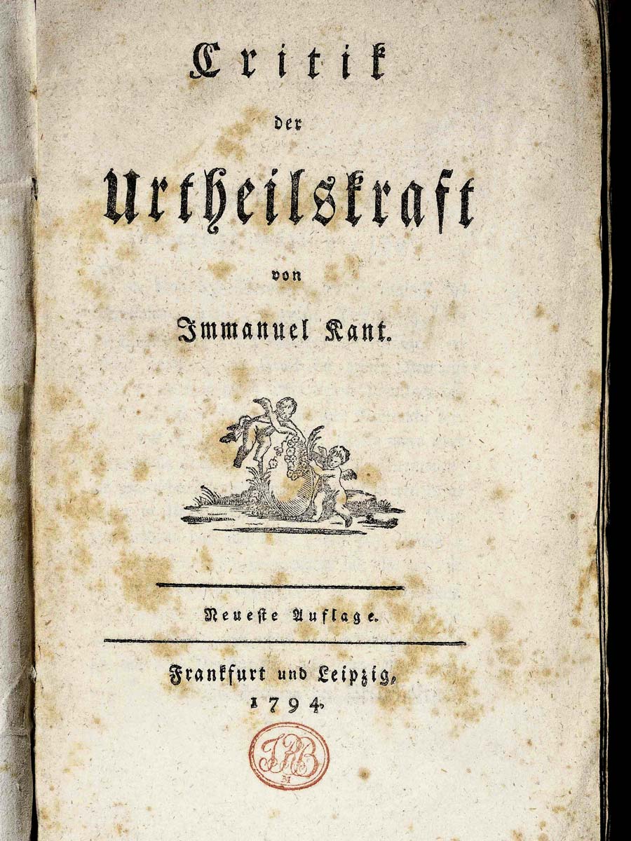 „Critik der Urtheilskraft“ – das dritte und letzte Hauptwerk Kants erschien 1790. Hier die Ausgabe von 1794.