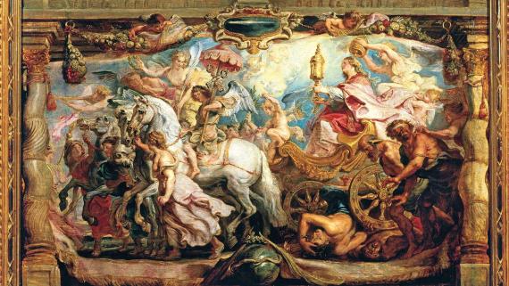 „Der Triumph der Kirche über Unwissenheit und Verblendung” – Gemälde von Peter Paul Rubens um 1627/28.