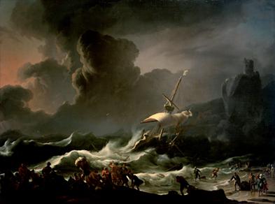 Ludolf Backhuysen: &quot;Der Schiffbruch des Apostels Paulus vor Malta&quot;, um 1690/1700. Foto: akg-images