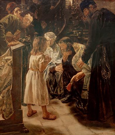 Max Liebermann: „Der zwölfjährige Jesus im Tempel“, 1879. Foto: akg-images