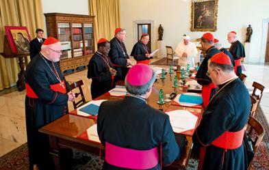 Kardinal Reinhard Marx (links) gehört zur &quot;Gruppe der Acht&quot;, die den Papst berät. Foto: dpa