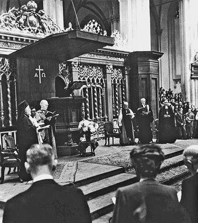 Gottesdienst zur Gründung des Weltkirchenrates am 22. August 1948 in der Neuen Kirche von Amsterdam. Foto: epd / wcc