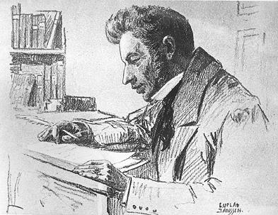 Luplau Janssen: Kierkegaard an seinem Schreibpult, undatiert. Foto: akg-images