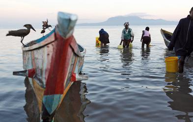 Wo genau im Viktoriasee die Grenze zwischen Kenia und Uganda verläuft und wer wo fischen darf, ist unklar. Das führt zu Konflikten zwischen den Ländern. Foto: dpa/Stephen Morrison