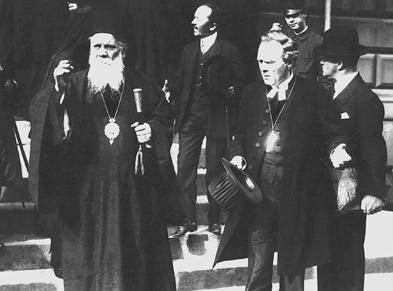 Weltkirchenkonferenz Stockholm 1925: Nathan Söderblom vorne rechts. Foto: epd/ wcc