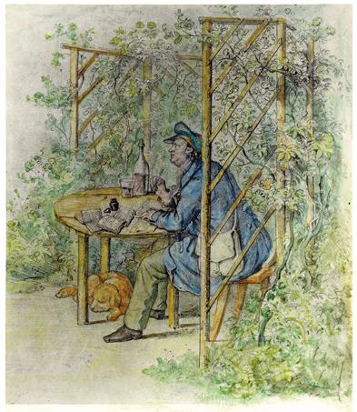 Ernst Förster: &quot;Jean Paul schreibend im Garten&quot;, 1820. Foto: akg-images