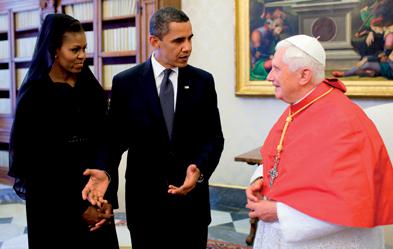 Vor Jahren noch undenkbar: ein Schwarzer ist Präsident der USA. Und dass ein amerikanisches Staatsoberhaupt  den Papst besucht, ist erst seit John F. Kennedy möglich. Foto: dpa/Photoshot