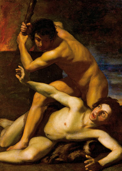Bartolomeo Manfredi:&quot;Kain erschlägt Abel&quot;, um 1610. (Foto: akg/Erich Lessing)
