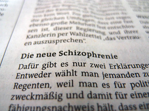 Kann Politik schizophren sein? Foto: Katharina Lübke