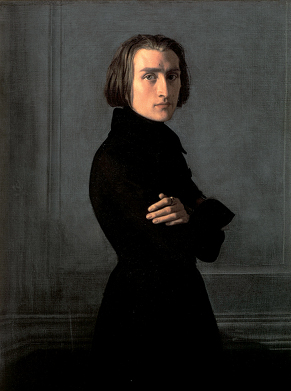 Heinrich Lehmann: Portrait Franz Liszt, 1839 (Ausschnitt). Foto: akg-images